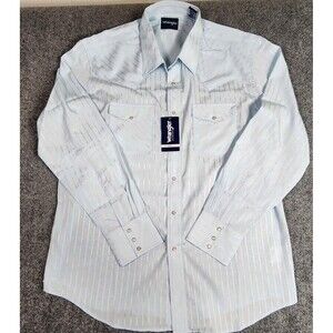 Wrangler Sport Western Snap Blue - Mens Shirt - 75222Bl